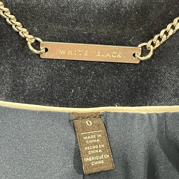 White House Black Market Navy Velvet Blazer - Picture 10 of 13